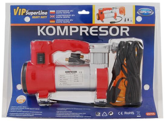 Kompresor z lampą 12 V 10 ATM HD