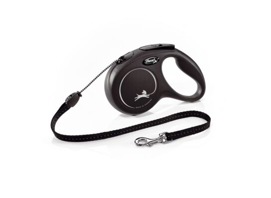 Smycz automatyczna NEW CLASSIC linka M 5 m czarna FLEXI