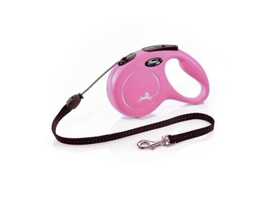 Smycz automatyczna NEW CLASSIC linka M 5 m różowa FLEXI