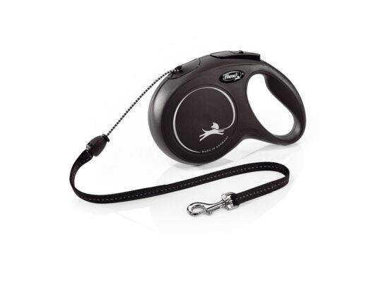 Smycz automatyczna NEW CLASSIC linka M 8 m czarna FLEXI