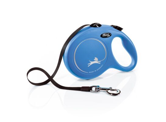 Smycz automatyczna New Classic L taśma 8 m niebieska FLEXI