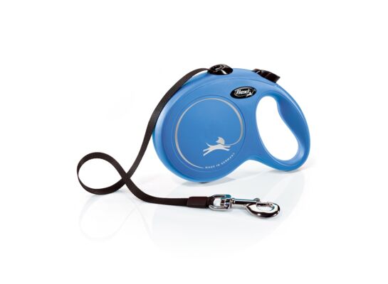 Smycz automatyczna NEW CLASSIC L 5 m taśma niebieska FLEXI