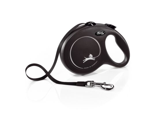 Smycz automatyczna NEW CLASSIC L 5 m taśma czarna FLEXI