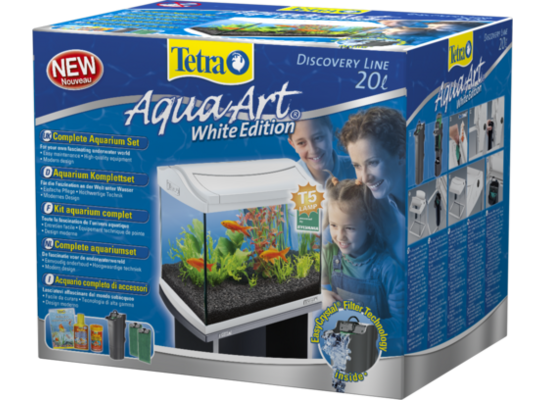 Akwarium AquaArt Discover Line Aquarium Complete Set 20 l white zestaw akwariowy biały