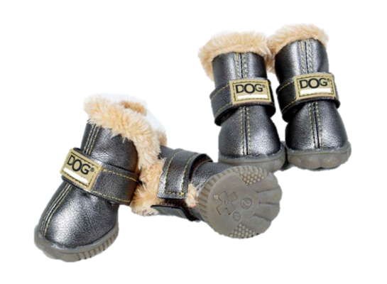 Buty dla psa T2 (4,5 x 3,5 cm, wysokość cholewki 7 cm) srebrny - 4 sztuki ZOLUX