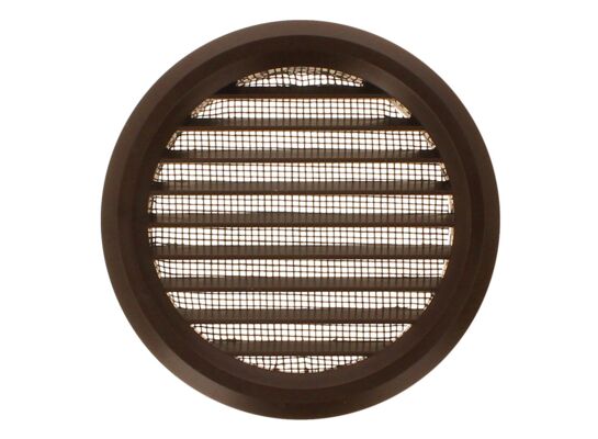 Kratka okrągła z siatką 125 mm brązowa