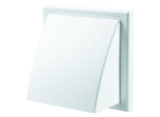 Wylot ścienny żaluzjowy z wyjściem 125 mm biały