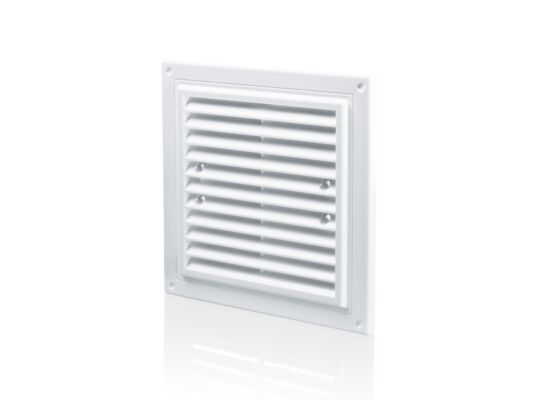 Kratka 150 x 150 mm z siatką biała