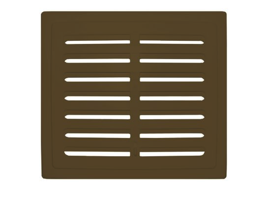 Kratka 140 x 140 mm brązowa