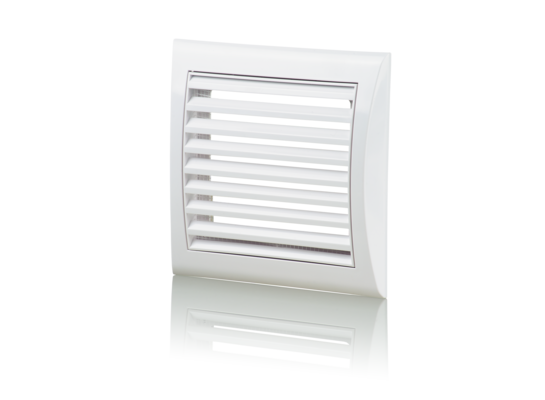 Kratka 150 x 150 mm z siatką biała