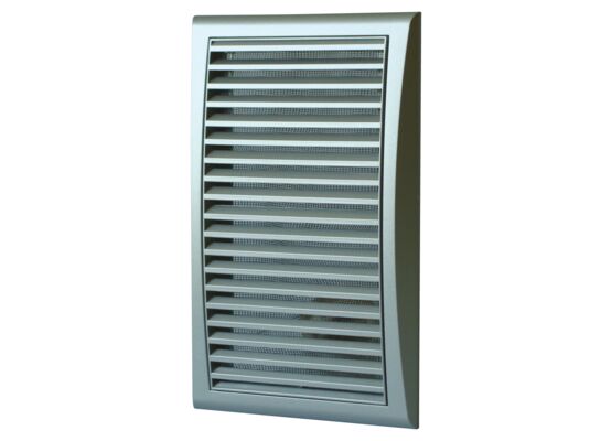 Kratka 140 x 300 mm z siatką srebrna