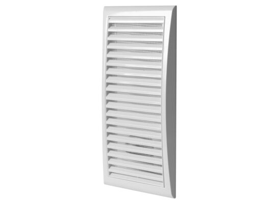 Kratka 140 x 300 mm z siatką biała