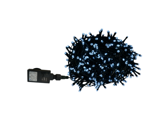 Lampki 400 LED zewnętrzne na transformator zimne białe CORTINA POLAND