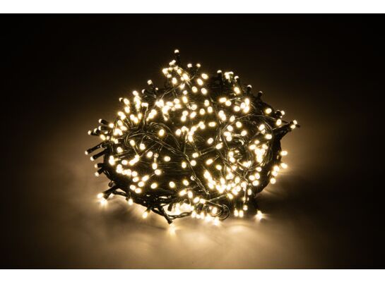 Lampki 500 LED zewnętrzne na transformator ciepłe białe CORTINA POLAND