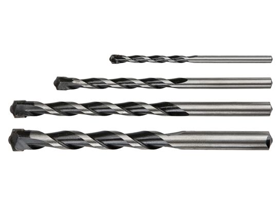 Wiertło do betonu 4-10 mm, zestaw 4 sztuki, końcówka motylkowa GRAPHITE