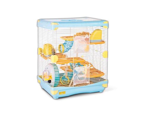 Klatka gremi K813 rozmiar L 2 piętra niebieska happet