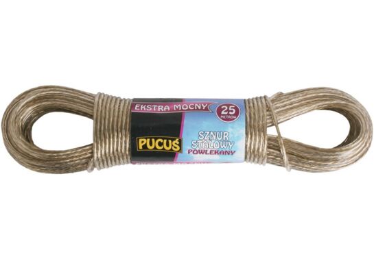 Sznur stalowy powlekany 25 mb Pucuś