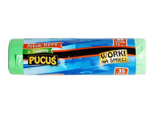 Worek na śmieci z taśmą 35 l 15 sztuk Pucuś