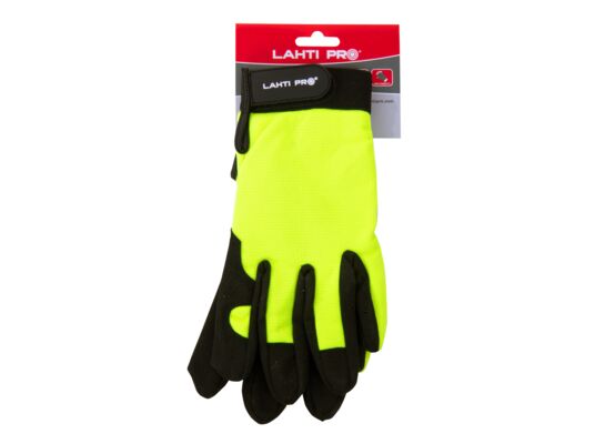 Rękawice ochronne warsztatowe LAHTI PRO czarno-żółte 9