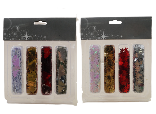 Dekoracje brokatowe 4 sztuki