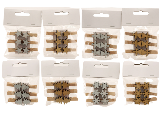 Spinacze drewniane 
3,5 x 1,5 x 2 cm mix