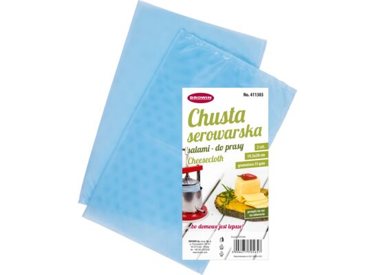 Chusta serowarska Salami do prasy 2 sztuki 20 x 30 cm Browin