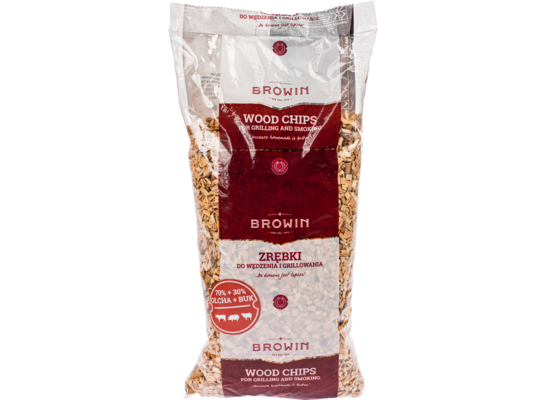 Zrębki do wędzarni i grillowania 70% olcha + 30% buk 750 g