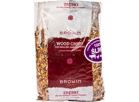 Zrębki do wędzarni i grillowania 100% śliwa 450 g