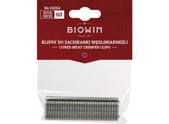 Klipsy do zaciskarki wędliniarskiej 60 sztuk