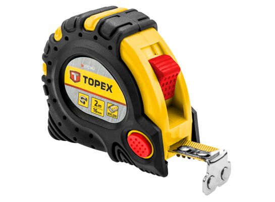 Miara zwijana stalowa 2 m x 16 mm, magnes TOPEX