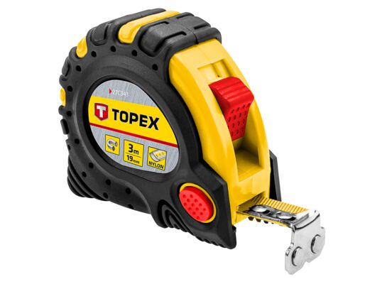 Miara zwijana stalowa 3 m x 19 mm, magnes TOPEX