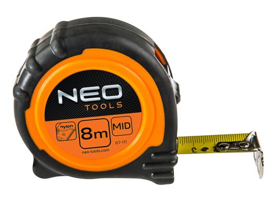 Miara zwijana stalowa 8 m x 25 mm, magnes NEO