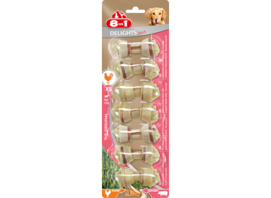 Przysmak Delights Pork Bones XS 7 sztuk 8in1