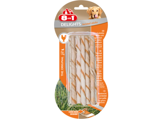Przysmak Delights Twisted Sticks 10 sztuk 8in1
