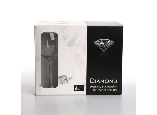 Komplet kieliszków Diamond wino czerwone 330 ml 6 sztuk