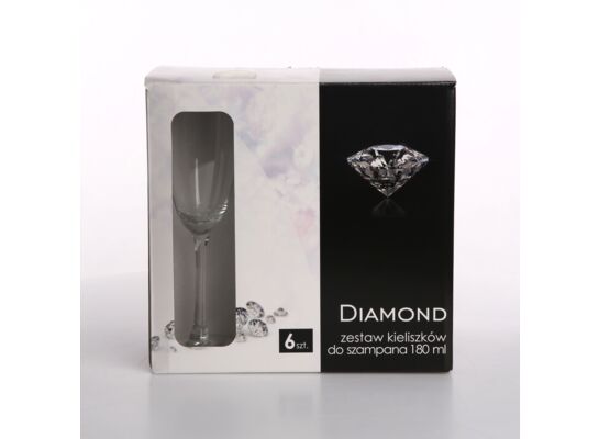 Komplet kieliszków Diamond szampan 180 ml 6 sztuk 
