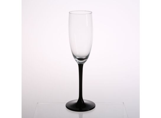 Kieliszek szampan 180 ml czarna nóżka