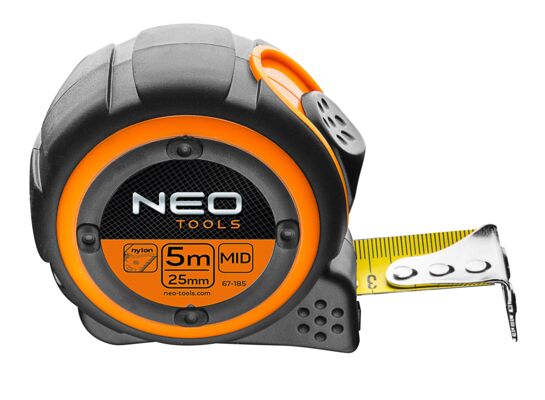 Miara zwijana stalowa 5 m x 25 mm, magnes NEO