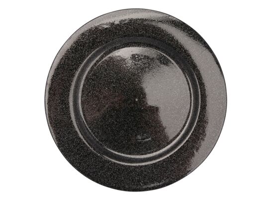 Podkładka pod talerz czarna 33 cm delikatny brokat