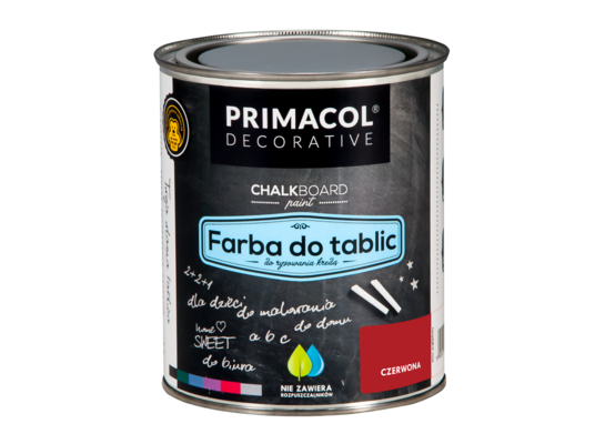 Farba do tablic czerwona 0,75 l Primacol Decorative