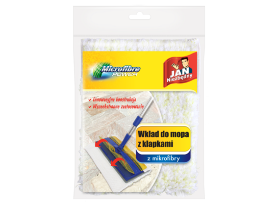 Mop z klapkami końcówka mikrofibra Jan Niezbędny