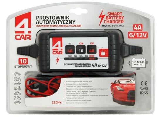 Prostownik automatyczny 4 A 6/12 V 4CAR