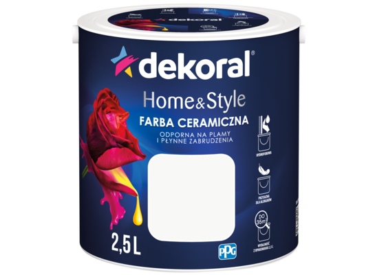 Farba ceramiczna Home&Style Snow White 1 l Dekoral