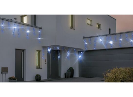 Kurtyna sople LED 200 niebieski / zimny biały flesz BULINEX