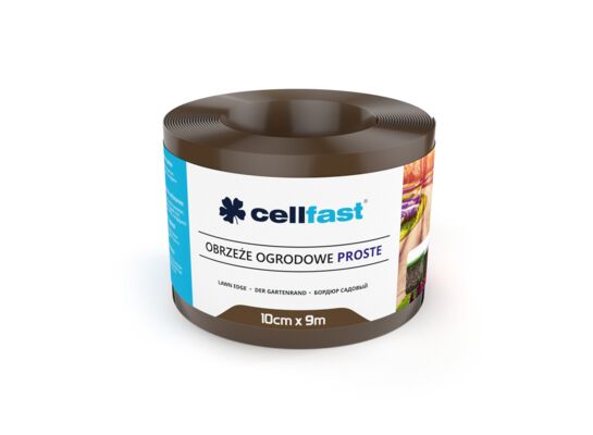 Obrzeże ogrodowe proste 10 cm x 9 m brązowe Cellfast