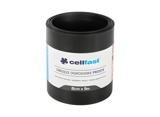 Obrzeże ogrodowe proste 15 cm x 9 m czarne Cellfast