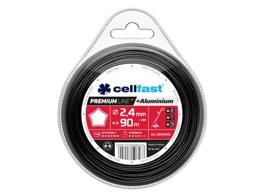 Żyłka tnąca do wykaszarek ręcznych PREMIUM 2,4 mm x 90 m gwiazdka Cellfast