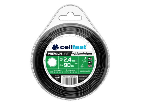 Żyłka tnąca do wykaszarek ręcznych PREMIUM 2,4 mm x 90 m okrągła Cellfast