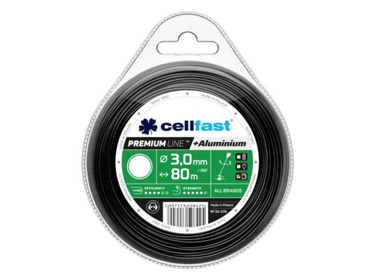 Żyłka tnąca do wykaszarek ręcznych PREMIUM 3 mm x 80 m okrągła Cellfast