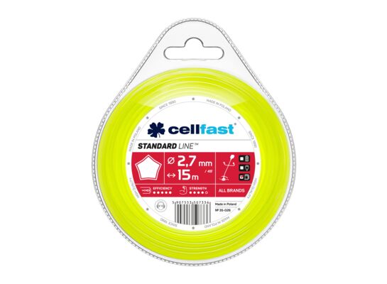Żyłka tnąca do wykaszarek ręcznych 2,7 mm x 15 m gwiazdka Cellfast